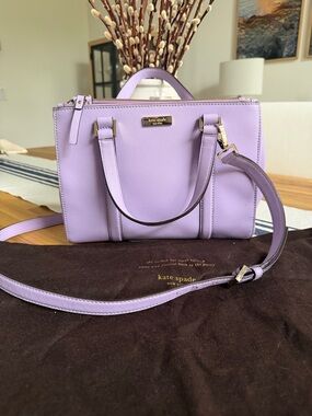 kate spade Lilac Saffiano Satchel with Removable Strap